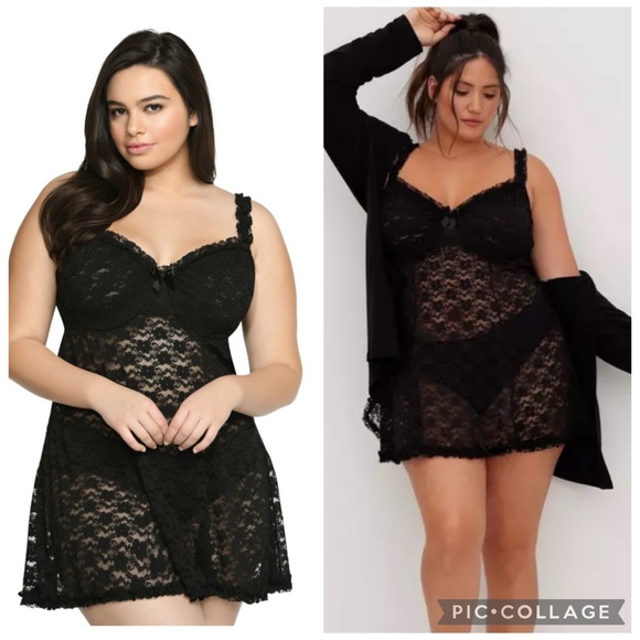 Torrid Simply Lace Babydoll With Ruffle Trim size 2X - Picture 1 of 13